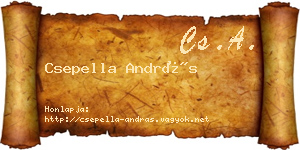 Csepella András névjegykártya
